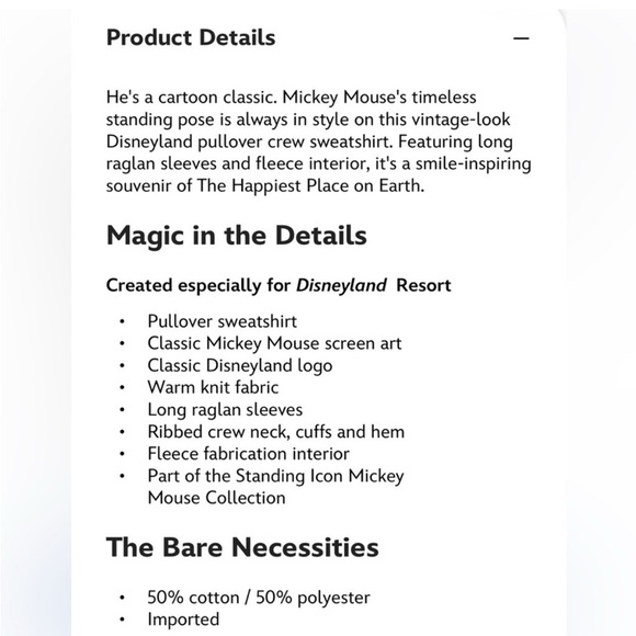 Mickey Mouse Classic Disneyland Sweatshirt for Adults – Size 2XL - Picture 8 of 8